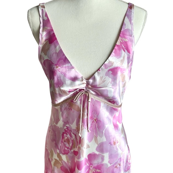 Jones New York Pink Light Purple Floral Print Long Nightgown Size Medium - Picture 2 of 11